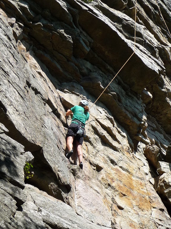 Carolyn on Shit Or Go Blind. (Category:  Rock Climbing)