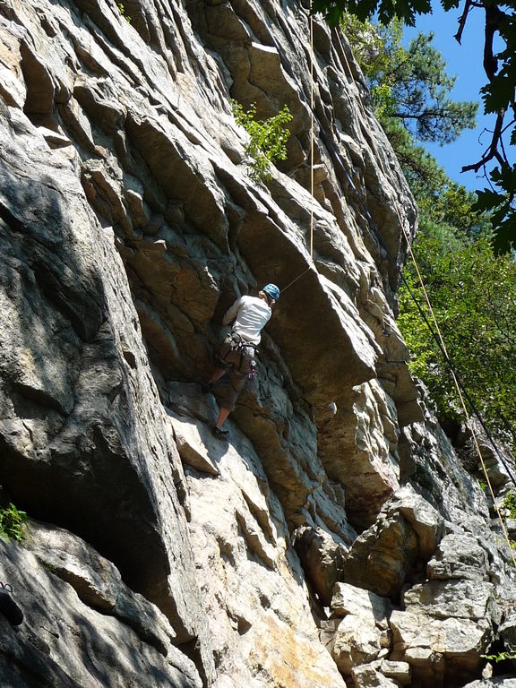 Emily on Shit Or Go Blind. (Category:  Rock Climbing)