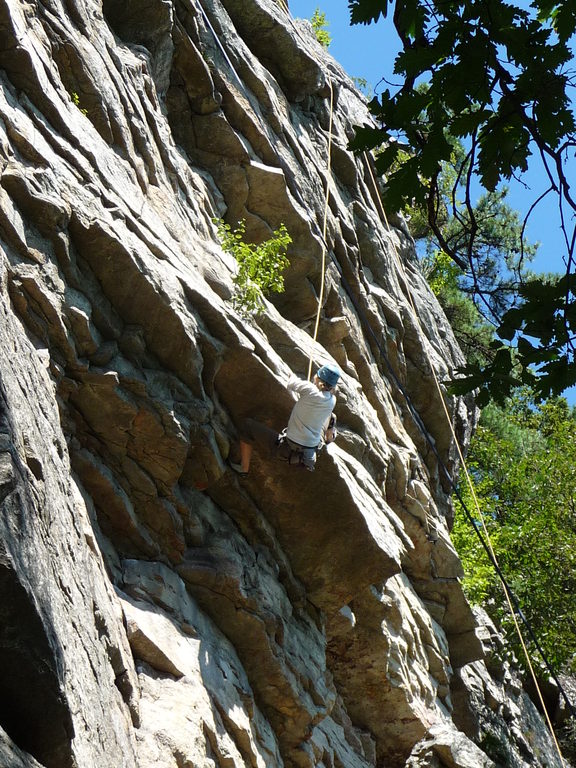 Emily on Shit Or Go Blind. (Category:  Rock Climbing)