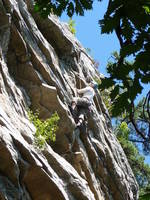 Emily on Shit Or Go Blind. (Category:  Rock Climbing)