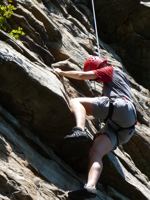 Julie on No Picnic. (Category:  Rock Climbing)