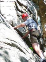 Wendy on No Picnic. (Category:  Rock Climbing)