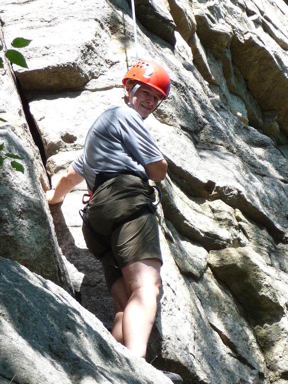 Wendy on No Picnic. (Category:  Rock Climbing)