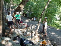 Base of the Gerdie Block. (Category:  Rock Climbing)