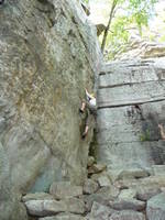 Emily on Red Cabbage Right. (Category:  Rock Climbing)