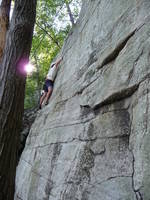 Owen on Dirty Gerdie. (Category:  Rock Climbing)