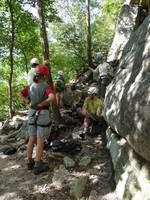 Everyone at the base of No Picnic. (Category:  Rock Climbing)