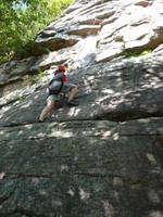Julie on No Picnic. (Category:  Rock Climbing)