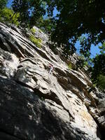 Julie on No Picnic. (Category:  Rock Climbing)