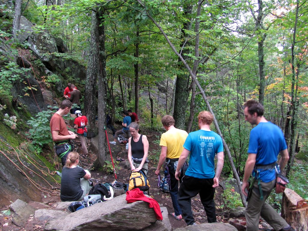 The crew at Jimmy Cliff. (Category:  Rock Climbing)