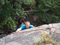 Ian on Junco. (Category:  Rock Climbing)