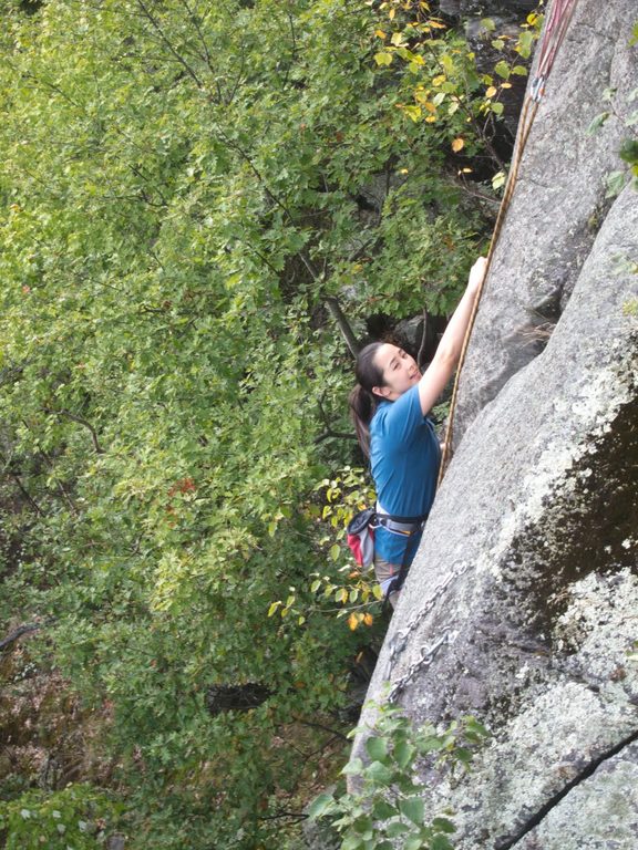 Julia on Junco. (Category:  Rock Climbing)