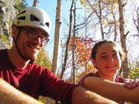 Me and Carolyn waiting to climb. (Category:  Rock Climbing)