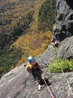 Emily and Carolyn coming up the ramp. (Category:  Rock Climbing)