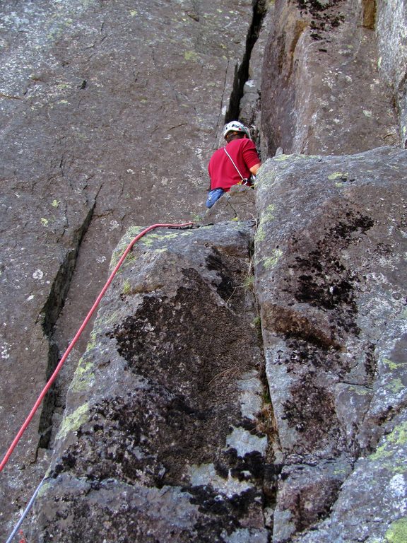 Me getting ready to lead the final pitch. (Category:  Rock Climbing)