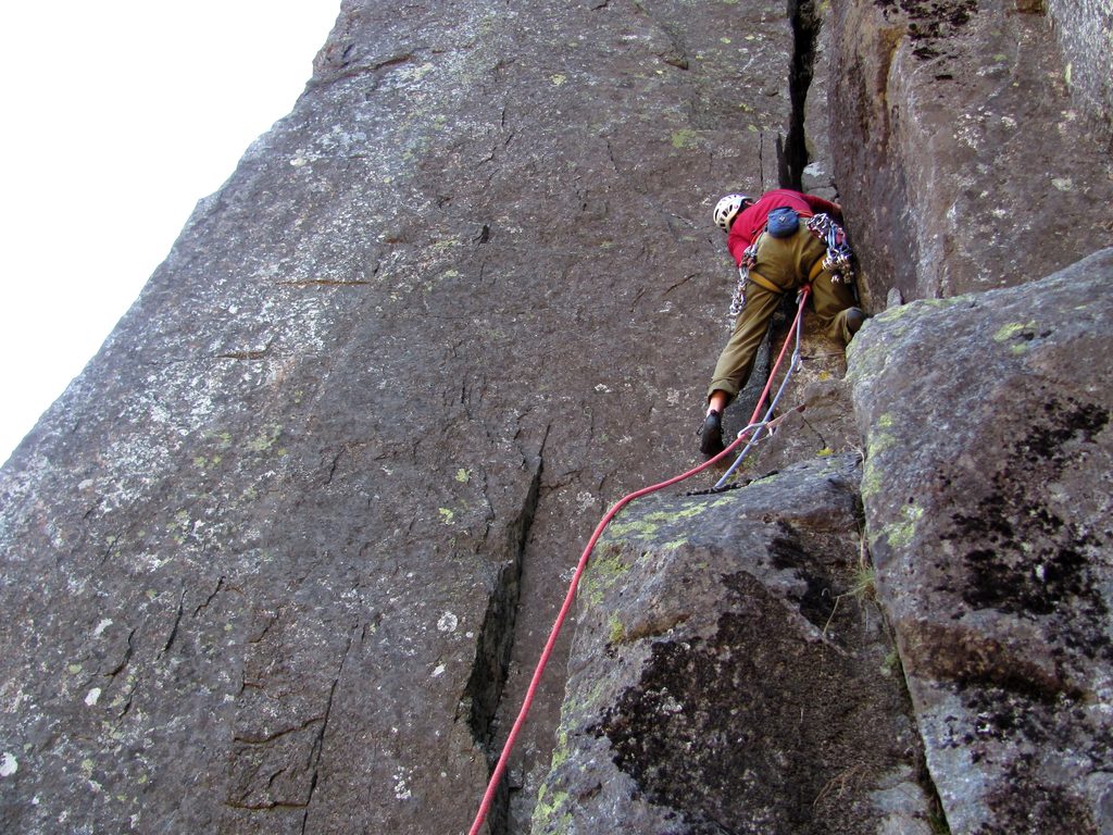 Me leading the final pitch. (Category:  Rock Climbing)