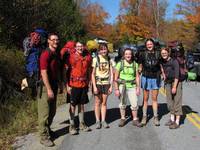 Me, Alex, Katie, Tara, Carolyn and Emily ready to start hiking. (Category:  Rock Climbing)