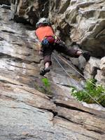 Mike leading Hans Puss. (Category:  Rock Climbing)