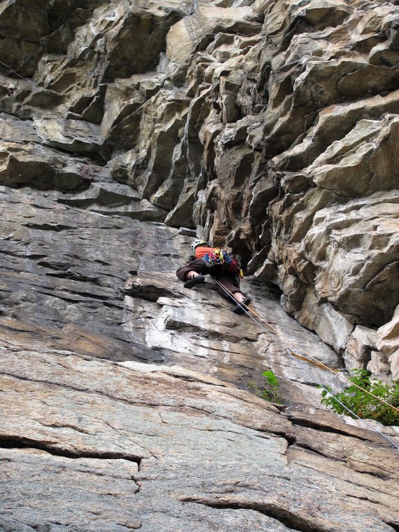 Mike leading Hans Puss. (Category:  Rock Climbing)