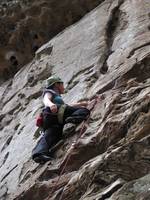 Tammy leading 27 Years Of Climbing. (Category:  Rock Climbing)