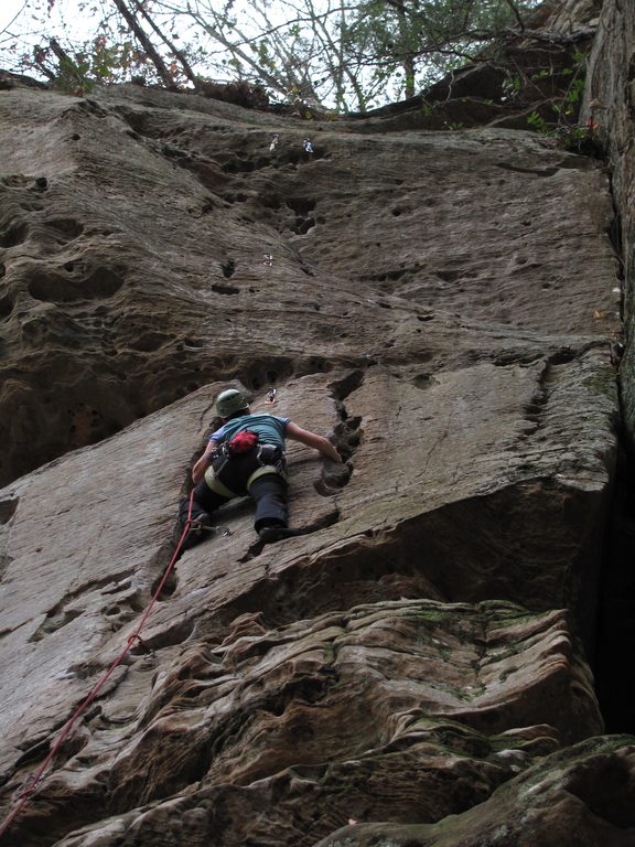 Tammy leading 27 Years Of Climbing. (Category:  Rock Climbing)