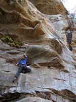 Amy on Lip Service. (Category:  Rock Climbing)