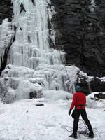 I'm belaying Tammy on Chiller Pillar. (Category:  Ice Climbing)