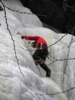Always claim you were going for an artistic effect when you miss the focus. (Category:  Ice Climbing)