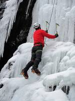 Me climbing Chiller Pillar. (Category:  Ice Climbing)