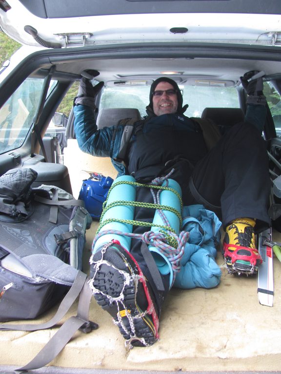 Bruce getting ready to head to the hospital. (Category:  Ice Climbing)