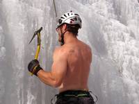 Sun's Out, Guns Out!  This applies even when ice climbing. (Category:  Ice Climbing)