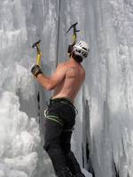No, I'm not going to do it without the pants.  Shrinkage... (Category:  Ice Climbing)