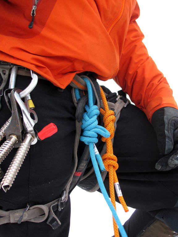 Tammy's double ropes. (Category:  Ice Climbing)