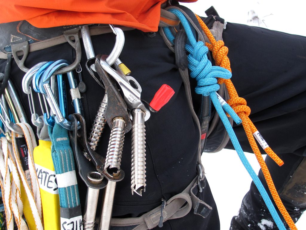 Tammy's double ropes. (Category:  Ice Climbing)