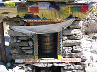 Water powered prayer wheel. (Category:  Travel)