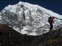 Josh with Langtang Lirung in the background. (Category:  Travel)