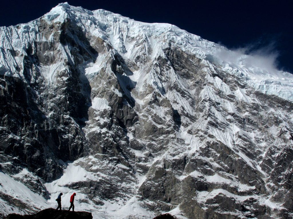 Josh and Dave in front of Langtang Lirung. (Category:  Travel)