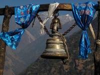 Bell at the Thulo Shyaphru gompah. (Category:  Travel)