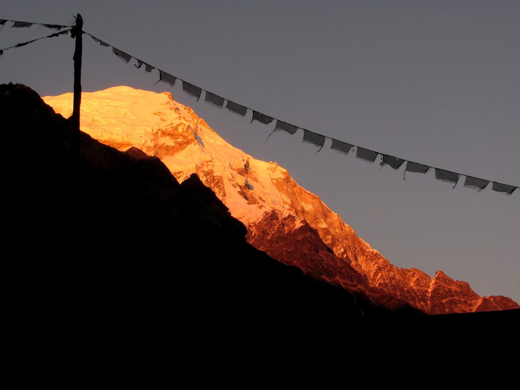 Langtang II at sunset. (Category:  Travel)