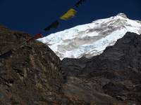 Prayer flags and Langtang Lirung (Category:  Travel)