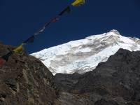 Prayer flags and Langtang Lirung (Category:  Travel)