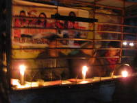 Bus ticket booth before dawn. (Category:  Travel)