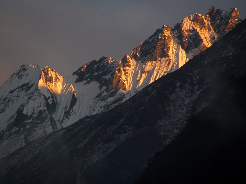 Sunset on Gang Chhenpo. (Category:  Travel)