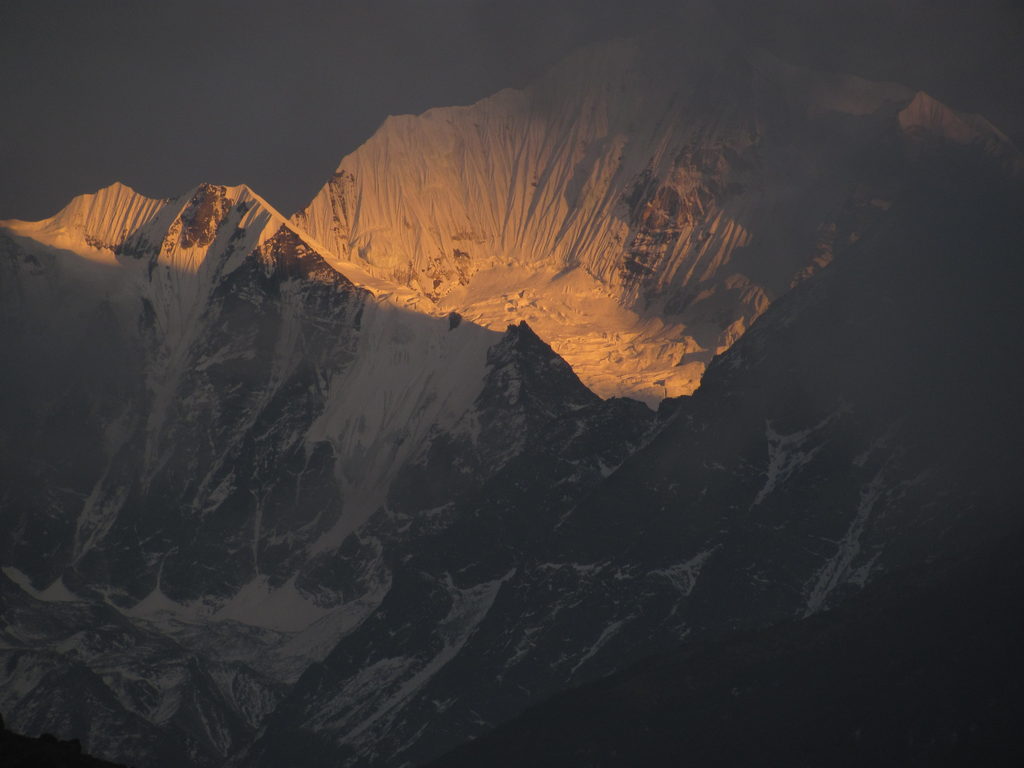 Sunset on Gang Chhenpo. (Category:  Travel)