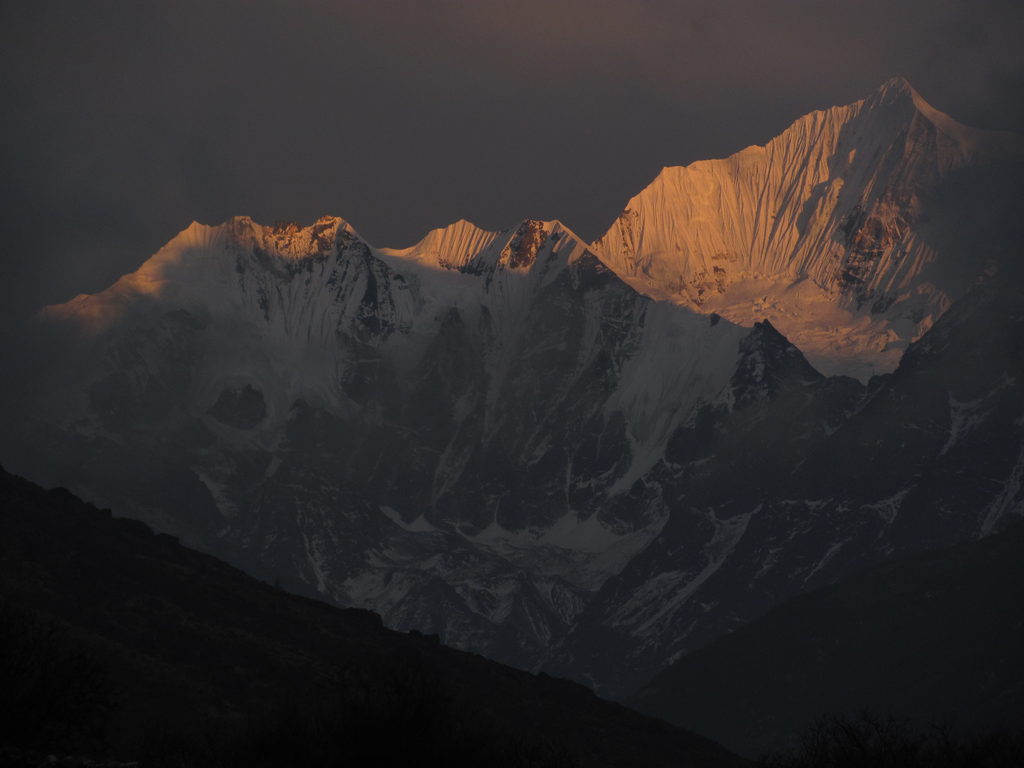 Sunset on Gang Chhenpo. (Category:  Travel)