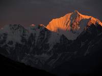 Sunset on Gang Chhenpo. (Category:  Travel)