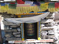 Water powered prayer wheel. (Category:  Travel)