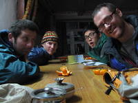 Dave, Josh, Young and me at dinner. (Category:  Travel)