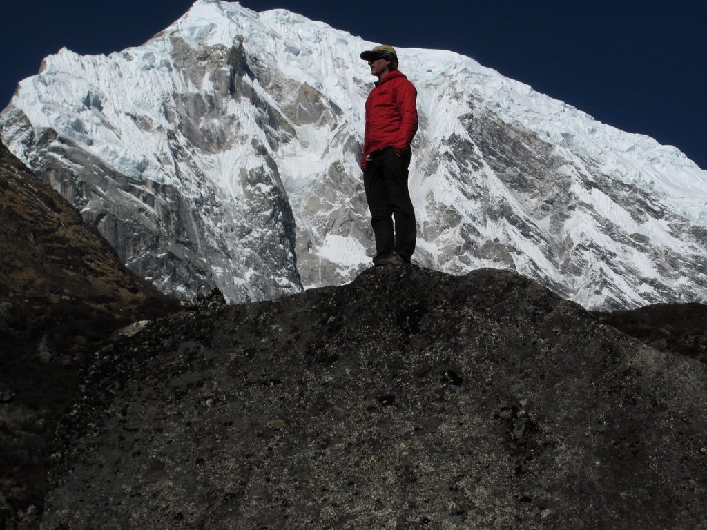 Josh with Langtang Lirung in the background. (Category:  Travel)