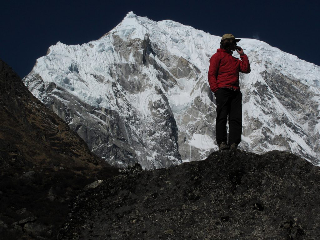 Josh with Langtang Lirung in the background. (Category:  Travel)